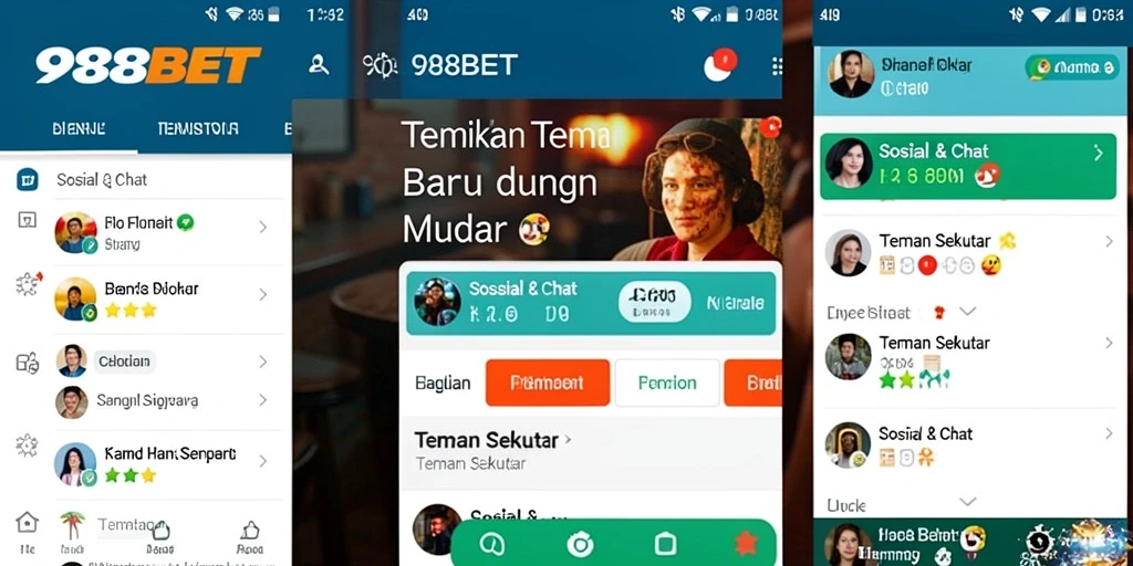 Antarmuka 988BET untuk menemukan teman baru dengan mudah.