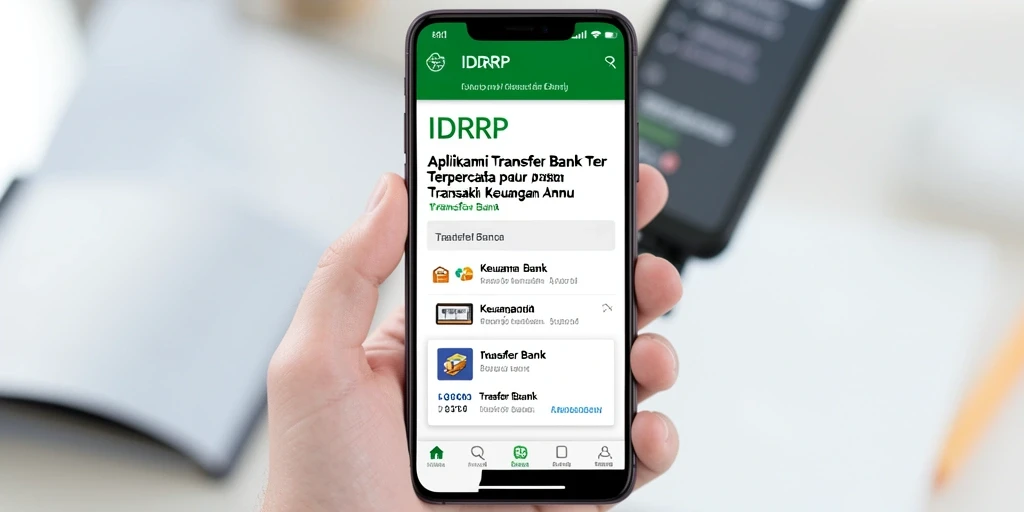Antarmuka user-friendly IDRRP untuk transfer bank yang mudah.