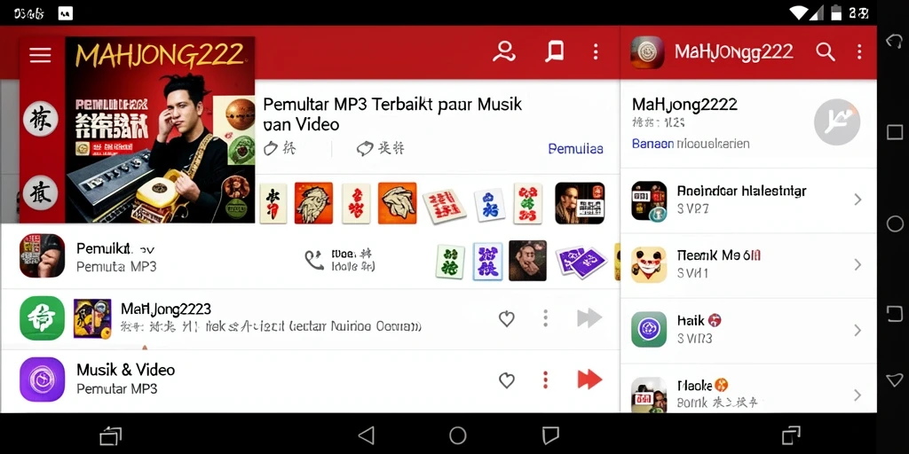 Tampilan antarmuka aplikasi MAHJONG222 yang ramah pengguna.