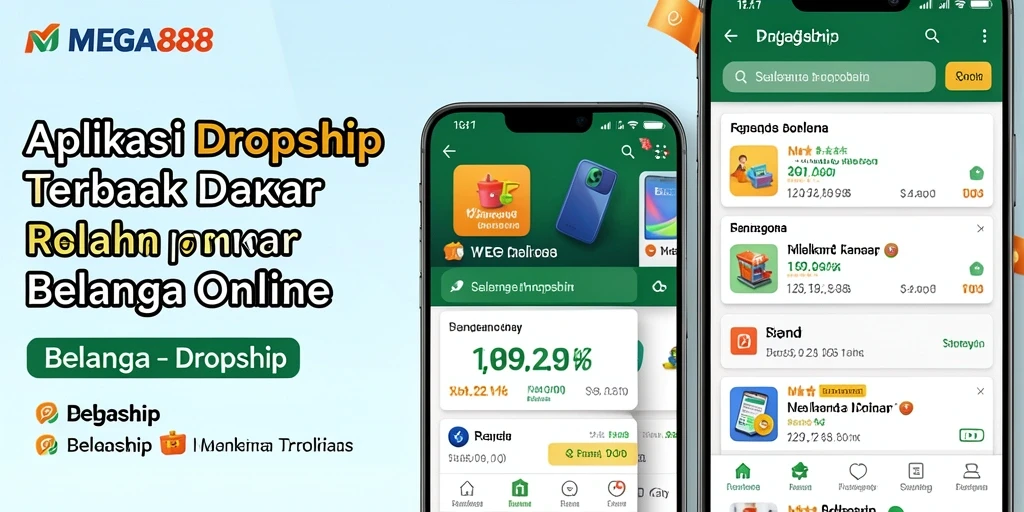 Tampilan antarmuka MEGA888 yang intuitif dan fungsional untuk pengguna Dropship.
