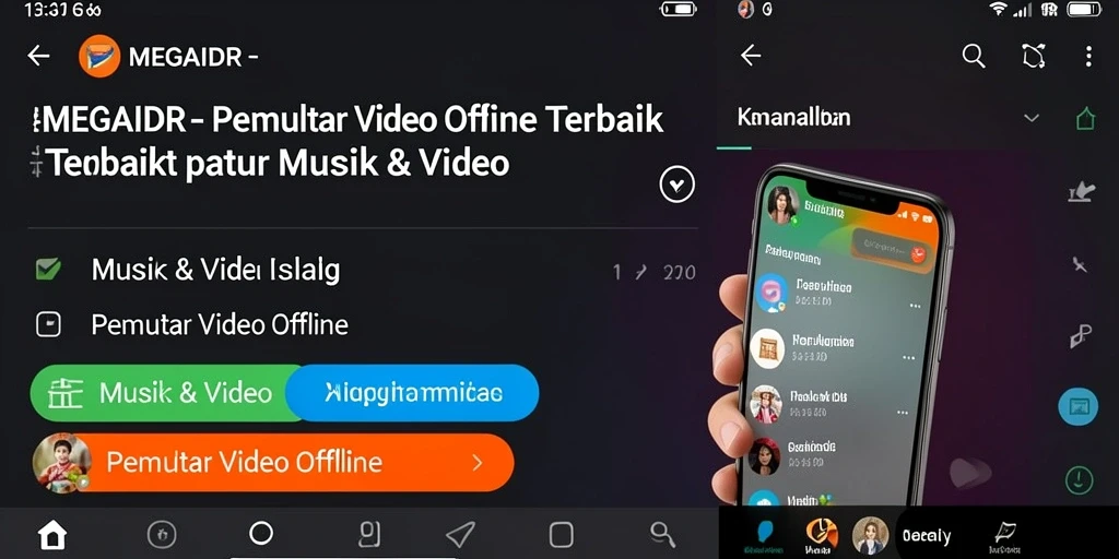 Tampilan antarmuka MEGAIDR yang intuitif untuk Pemutar Video Offline.