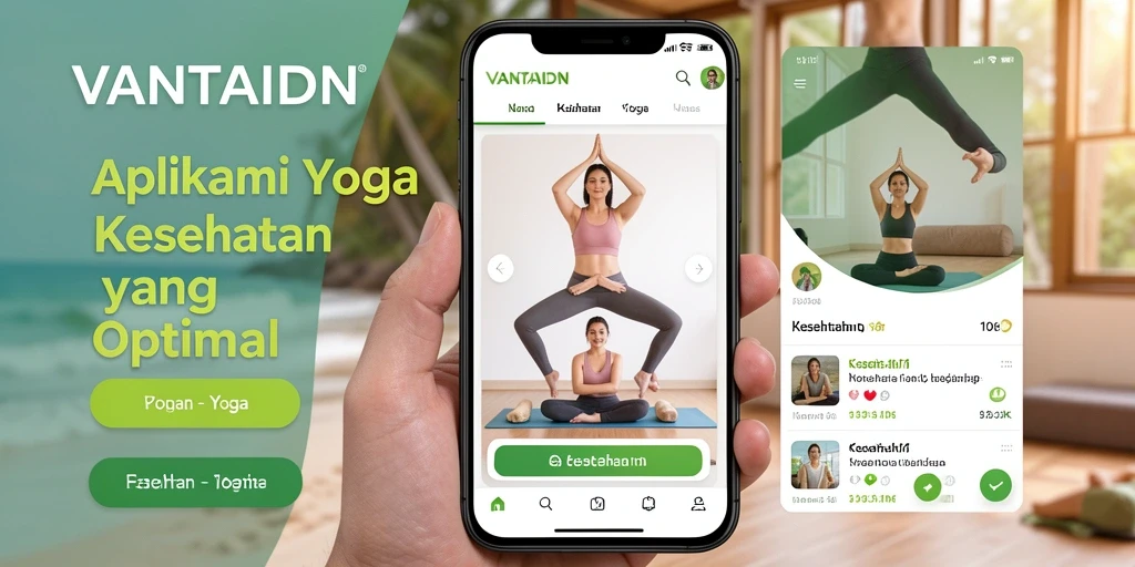 Tampilan antarmuka VANTAIDN yang ramah pengguna untuk latihan Yoga.