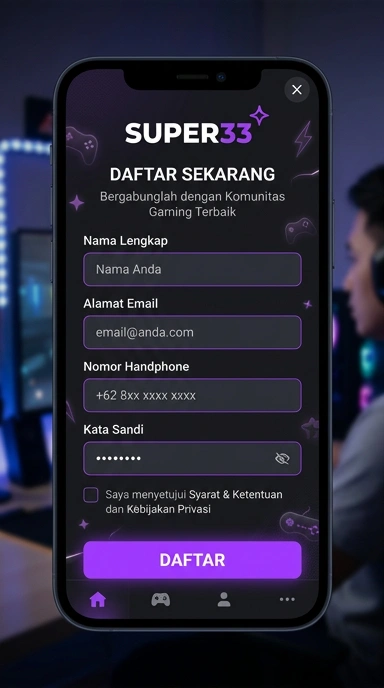 Cara Mudah Daftar Akun super33 untuk Pengguna Android